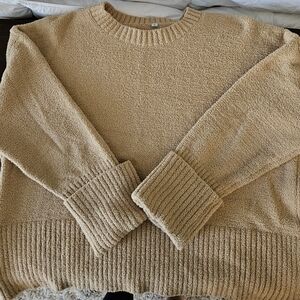 Cozy Tan Crew Neck Sweater
